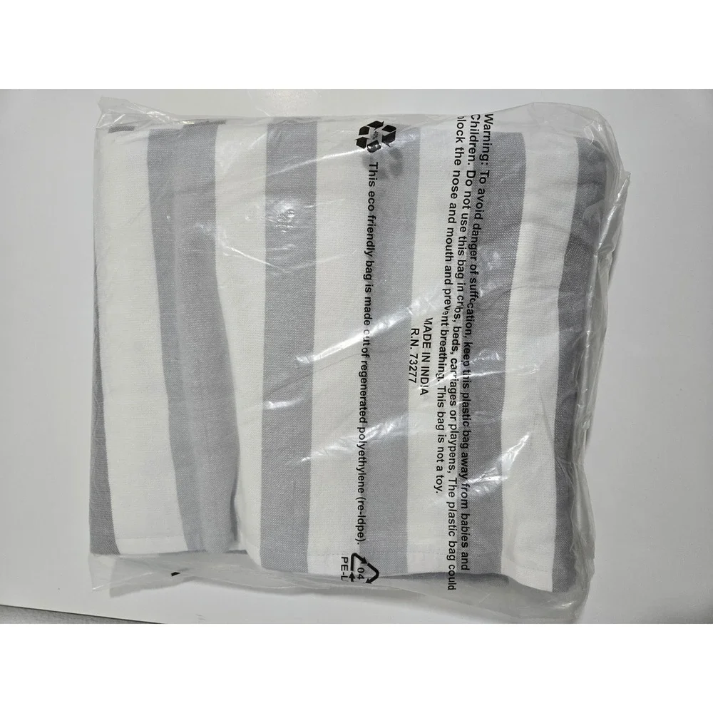 The Big One Sand Resistant Oversized Beach‎ Towel in Gray Stripe - 36